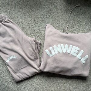 Unwell Women's Hoodie & Jogger Set in Dusty Pink